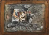 Gheorghe I. Anghel, Vanitas, 2012, tempera, acrilic și fotografie analogică pe hârtie lipită pe carton
