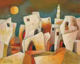 Harry Guttman, Citadină II, ulei pe pânză