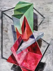 Genti Korini, Generated Sculpture, 2014, ulei pe pânză