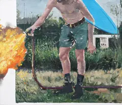 Ștefan Botiș, Fire (II), 2017, ulei pe pânză