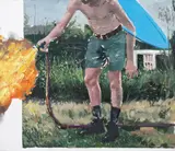 Ștefan Botiș, Fire (II), 2017, ulei pe pânză