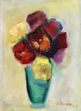 Panseluţe by Margareta Sterian, 1974, ulei pe carton, sold Mar 2019