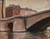 Pont Neuf by Corneliu Baba, 1978, ulei pe pânză lipită pe carton, offered Mar 2019