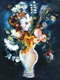 Flori de primăvară by Margareta Sterian, ulei pe placaj, sold Mar 2019