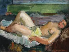 Dan Bajenaru, Nud pe divan, ulei pe pânză