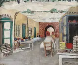 Elena Anton, Cafenea turcească, ulei pe pânză
