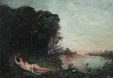 Nimfă la malul mării by Gheorghe Petrașcu, ulei pe pânză, sold Mar 2019