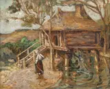 La moară by Camil Ressu, ulei pe carton, offered Mar 2019