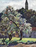 Samuel Mützner, Peisaj din Provence, 1926, ulei pe carton