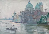 Dimineață la Veneţia by Constantin Isachie Popescu, ulei pe carton, sold Mar 2019