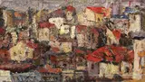 Margine de Paris by Rudolf Schweitzer–Cumpăna, ulei pe carton, sold Feb 2019