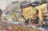 Cu trăsura în Paris by Rudolf Schweitzer–Cumpăna, ulei pe carton, sold Feb 2019