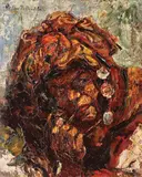 Fumătoarea de pipă by Octav Băncilă, ulei pe pânză, sold Feb 2019