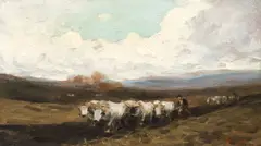 Nicolae Grigorescu, Plugul cu boi, ulei pe lemn