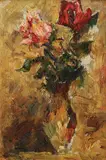 Vas cu trandafiri by Rudolf Schweitzer–Cumpăna, ulei pe pânză, sold Feb 2019