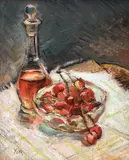 Petre Iorgulescu-Yor, Natură statică cu sticlă de coniac și cireșe