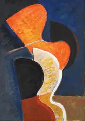 Forme by Constantin Blendea, 1998, ulei pe hârtie lipită pe carton, offered Feb 2019