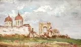 Dimitrie Mihăilescu, Mănăstirea Comana, ulei pe lemn