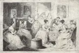 Theodor Aman, Serată, 1874, gravură cu acul