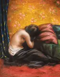 Boudoir by Mişu Teişanu, pastel pe hârtie, offered Feb 2019