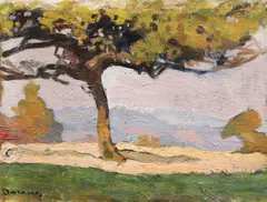 Nicolae Dărăscu, Saint Tropez, ulei pe pânză lipită pe carton