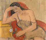 Melancolie by Theodor Pallady, ulei și creion pe carton, offered Feb 2019