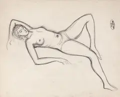 Nud by André Derain, creion pe hârtie, sold Feb 2019