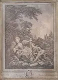 Jacque Couché, La coquette fixée (după o pictură de Jean-Honoré Fragonard), placă de cupru oţelită
