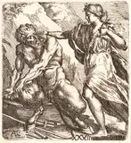 Marcantonio Bellavia, Diana şi Pan (după o pictură de Annibale Carracci), acvaforte