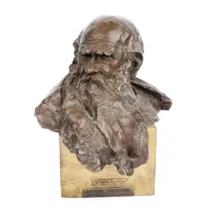 Tolstoi by Théodore Rivière, bronz, sold Feb 2019