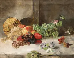 Alexander Fraser, Natură statică cu fructe de toamnă, 1857, ulei pe pânză