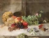 Alexander Fraser, Natură statică cu fructe de toamnă, 1857, ulei pe pânză