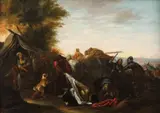 Aelbert Cuyp, Atac la drumul mare, ulei pe lemn