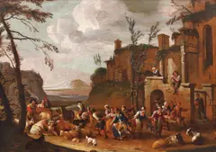 Alexander van Bredael, Serbare câmpenească, ulei pe pânză