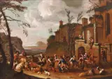 Alexander van Bredael, Serbare câmpenească, ulei pe pânză