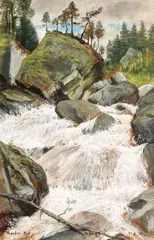 Paul-André Robert, Cascada Kander, ulei pe carton