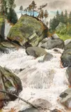 Paul-André Robert, Cascada Kander, ulei pe carton