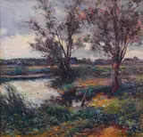 Michel Korochansky, Amurg, ulei pe carton