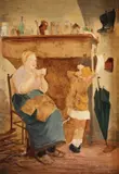 José Júlio de Sousa Pinto, La culotte déchirée, ulei pe lemn