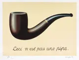Ceci n'est pas une pipe by René Magritte, cromolitografie, sold Feb 2019