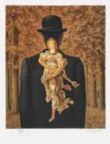Le bouquet tout fait by René Magritte, cromolitografie, sold Feb 2019