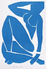 Henri Matisse, Nud albastru, 1952, litografie
