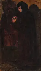 Rugăciune by Octav Băncilă, ulei pe pânză, sold Jan 2019