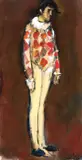 Arlechin by Corneliu Baba, 1968, ulei pe hârtie lipită pe carton, sold Jan 2019
