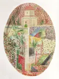 Oval by Horia Bernea, 1998-1999, acuarelă pe carton, sold Jan 2019