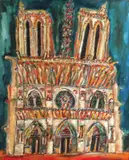 Dragoș Morărescu, Catedrala Notre-Dame, 1973-1974, ulei pe pânză