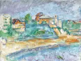 Portul Tomis by Ion Musceleanu, 1979, ulei pe pânză lipită pe carton, sold Jan 2019