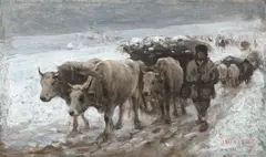 Nicolae Grigorescu, Care cu provizii, cca. 1880, ulei pe lemn