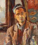 George Tomaziu, Autoportret, ulei pe pânză