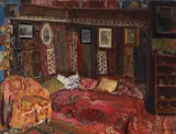 Jean Alexandru Steriadi, Interior în casa artistului, 1928, ulei pe pânză